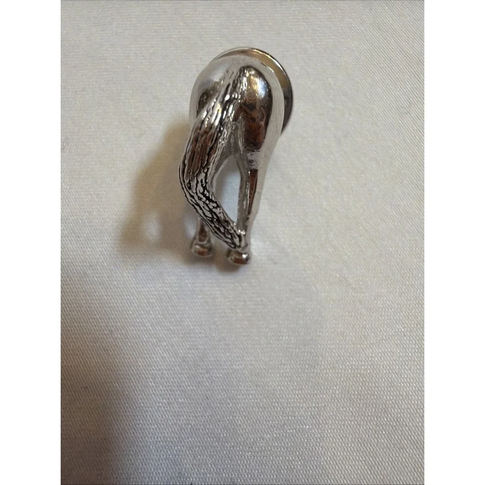 Sterling‎ Silver Horse Rear End Tie Tack – Whimsical & Unique 6grams